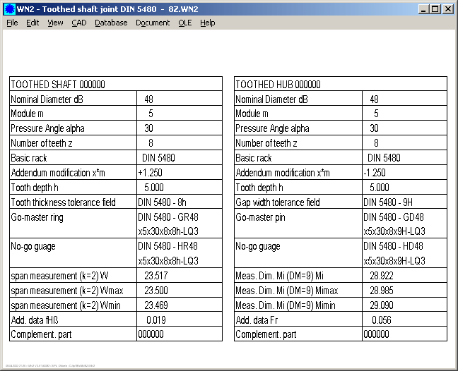 Din 5480 spline