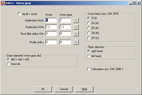 Worm Gear Calculator Program