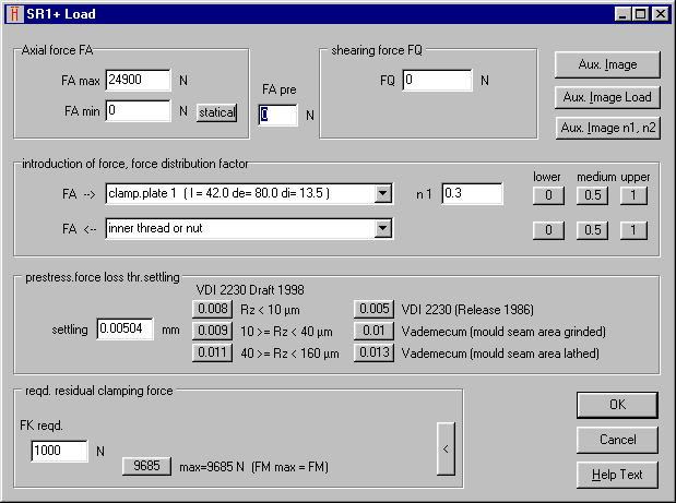 Bolt axial load formula