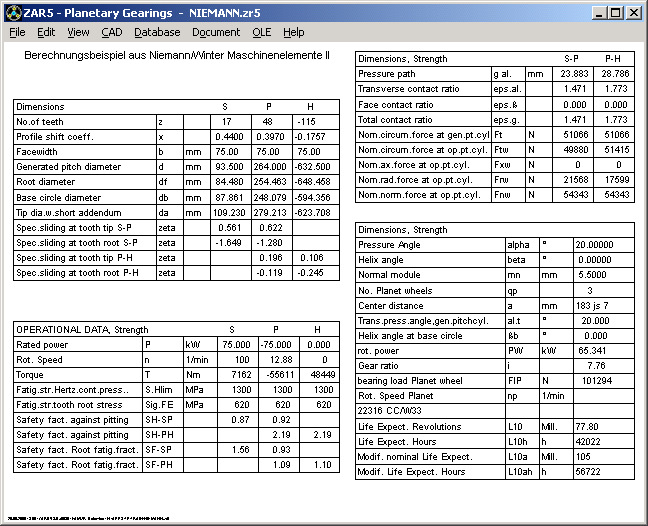 Gear Module Chart