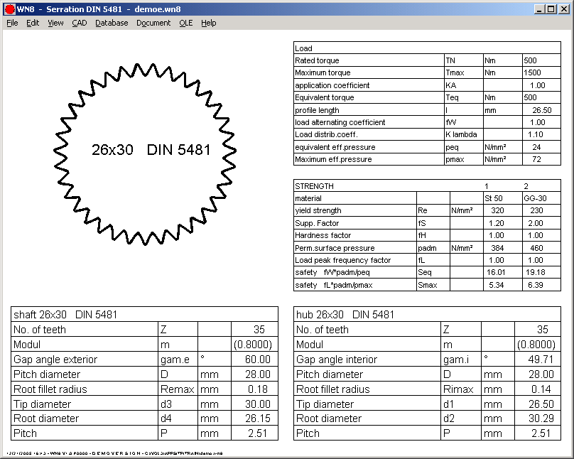 hexagon info letter no 94 spline dimensions chart